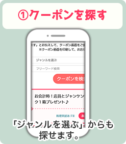 1.クーポンを探す